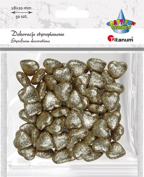 Titanum Ozdoba styropianowa Craft-Fun Series serduszka 20mm Titanum (20YX0326-G)