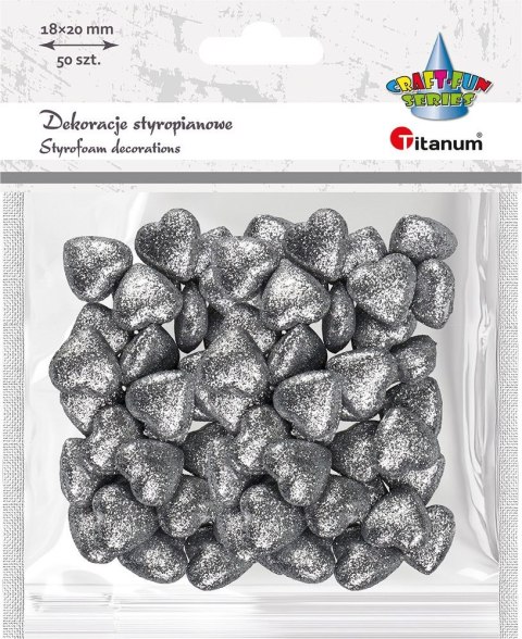 Titanum Ozdoba styropianowa Craft-Fun Series serduszka 20mm Titanum (20YX0326-S)