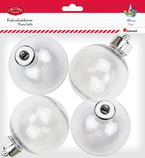 Titanum Ozdoba świąteczna Craft-Fun Series Bombki plastikowe z zakrętką Titanum (DIY-XM(532))