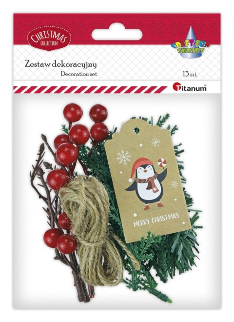Titanum Ozdoba świąteczna Craft-Fun Series Zestaw do dekoracji prezentu Titanum (25YX0514-6)