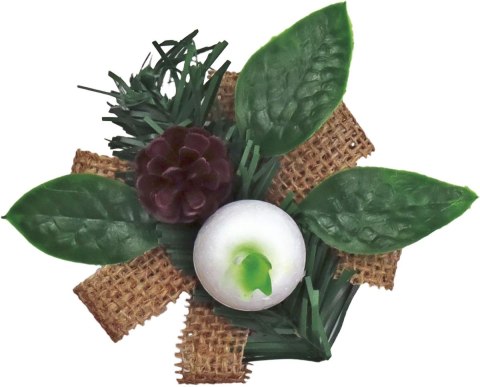 Titanum Ozdoba świąteczna Craft-Fun Series stroiki na jutowej wstążce Titanum (25YX0514-5)