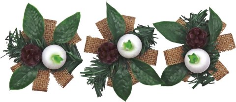 Titanum Ozdoba świąteczna Craft-Fun Series stroiki na jutowej wstążce Titanum (25YX0514-5)
