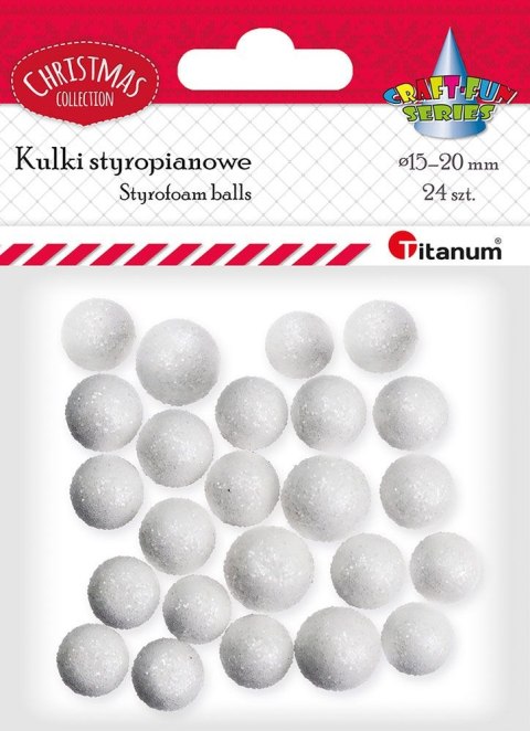 Titanum Ozdoba świąteczna Craft-Fun Series styropianowe kule Titanum (25YX0514-1)