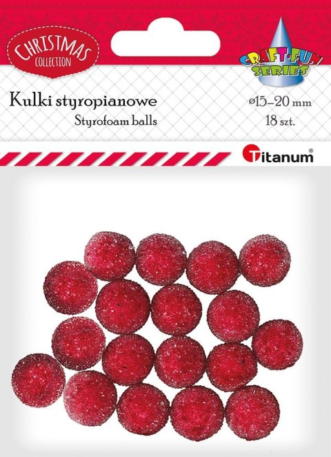 Titanum Ozdoba świąteczna Craft-Fun Series styropianowe kule Titanum (25YX0514-4)