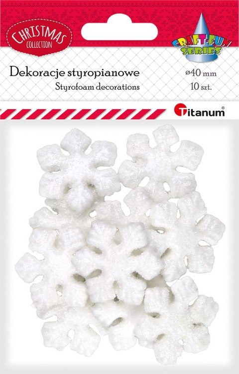 Titanum Ozdoba świąteczna Craft-Fun Series styropianowe płatki śniegu Titanum (25YX0514-3)