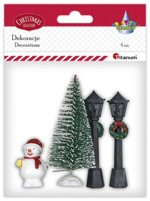 Titanum Zestaw dekoracyjny Craft-Fun Series latarnie uliczne, choinka, bałwanek Titanum (25BJ033169)
