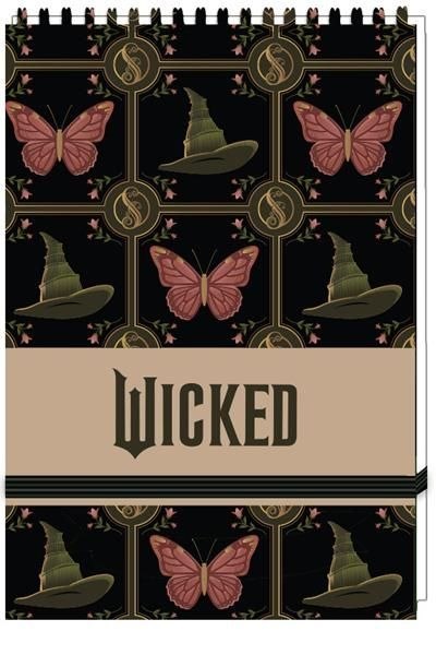 (nd) Kołozeszyt (kołonotatnik) zamykany na gunkę WICKED A6 96k. krata (nd) (3249)