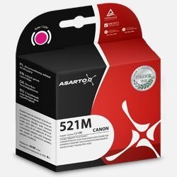 Asarto Tusz (cartridge) alternatywny Canon CLI521M magenta 9ml Asarto (AS-C521M)
