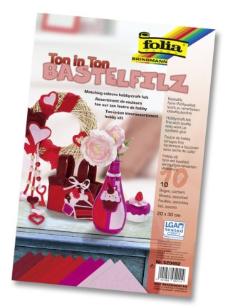 Folia Filc dekoracyjny Folia mix czerwony (FO 5204-92)
