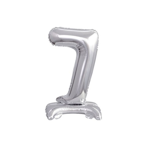 Godan Balon foliowy cyfra 7 stojąca 38cm, srebrny Godan (BC-ATS7)