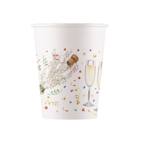 Godan Kubek jednorazowy Szampańska impreza 8szt. papier 200ml Godan (93505)