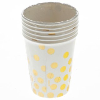 Godan Kubek jednorazowy ZŁOTE GROSZKI papier 270ml Godan (PF-KPZGB)