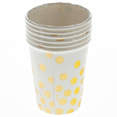 Godan Kubek jednorazowy ZŁOTE GROSZKI papier 270ml Godan (PF-KPZGB)