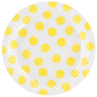 Godan Talerz jednorazowy GROSZKI papier śr. 180mm 6 szt Godan (PF-TGZ7)