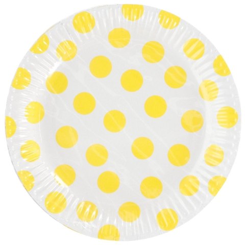 Godan Talerz jednorazowy GROSZKI papier śr. 180mm 6 szt Godan (PF-TGZ7)