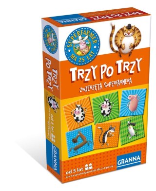 Granna Gra edukacyjna TRZY PO TRZY ZWIERZĘTA SUPERFARMERA Granna