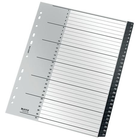 Leitz Przekładka numeryczna Recycle A4+ czarna 1-31 Leitz (12180000)
