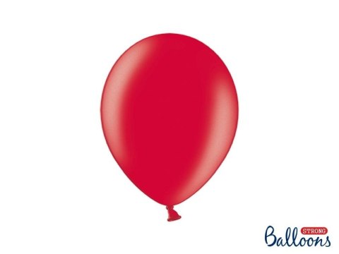 Partydeco Balon gumowy Party Deco BALONY STRONG METALLIC metalizowany 50 szt czerwony 270mm Partydeco (SB12M-007J/50)