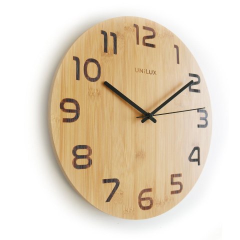 Unilux Zegar ścienny Palma bamboo drewno Unilux (400140806)