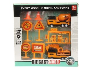 Adar Ciężarówka zestaw plac budowy, pojazdy metalowe, znaki Adar (552067)
