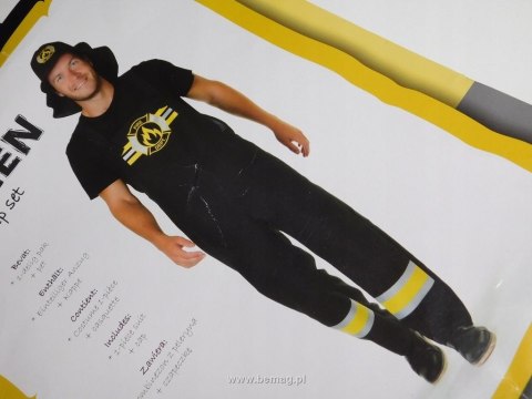 Bemag Kostium dla dorosłych, strażak rozmiar L Bemag