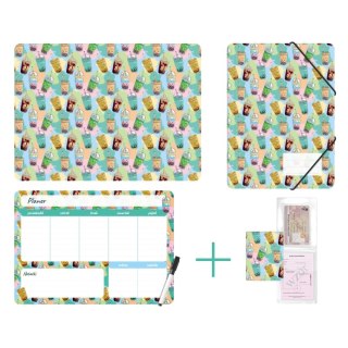 Biurfol Zestaw szkolny Bubble tea 4 el. Biurfol (KPL-NADRUK-01-37)