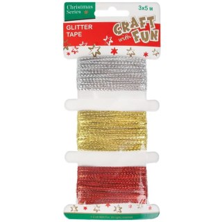 Craft Fun Taśma ozdobna boże narodzenie taśma ozdobnax1 [mm x m] mix Craft Fun (412806)