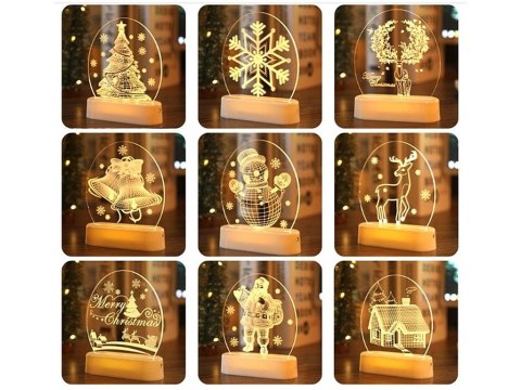 One Dollar Lampki świąteczne Led 3d z podstawką 17cm One Dollar (356238)