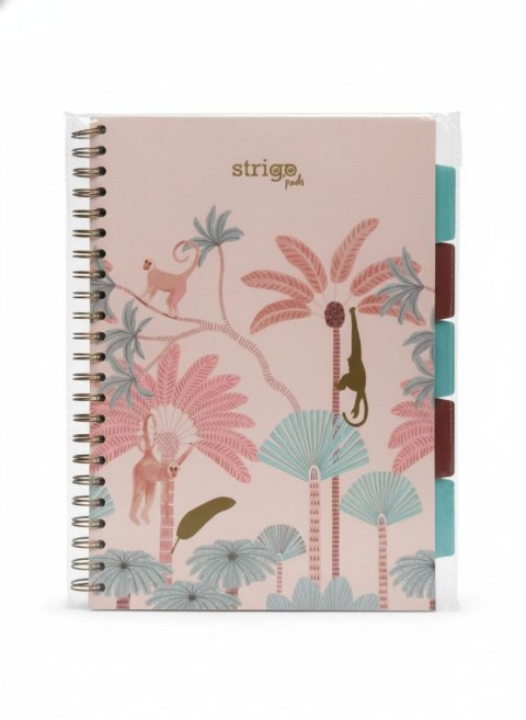 Strigo Kołozeszyt (kołonotatnik) AFRYKA pastelowy beżowy A4 100k. 80g krata Strigo (PADS067)