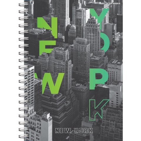 TOP-2000 Kołozeszyt (kołonotatnik) City A5 100k. 70g krata TOP-2000 (400169509)
