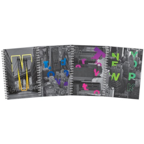 TOP-2000 Kołozeszyt (kołonotatnik) City A5 100k. 70g krata TOP-2000 (400169509)