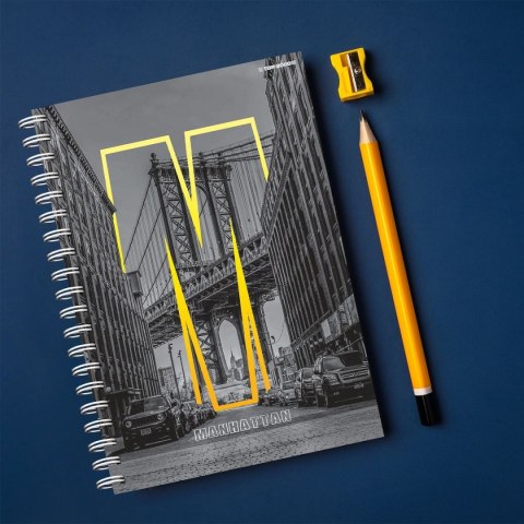 TOP-2000 Kołozeszyt (kołonotatnik) City A5 100k. 70g krata TOP-2000 (400169509)