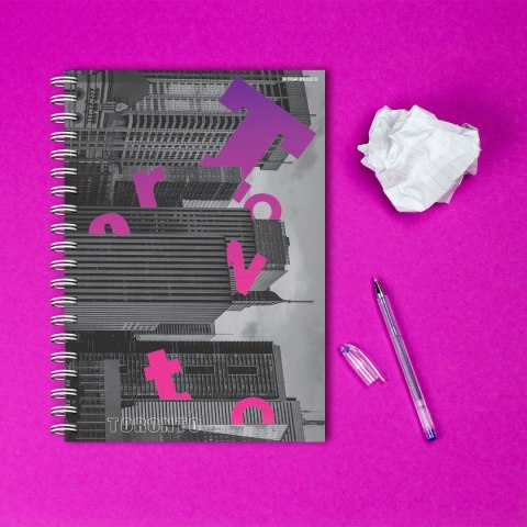 TOP-2000 Kołozeszyt (kołonotatnik) City A5 100k. 70g krata TOP-2000 (400169509)