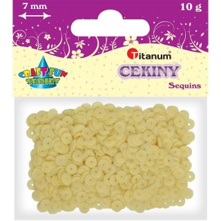 Titanum Craft-fun Cekiny Titanum Craft-Fun Series Okrągłe matowe kremowe