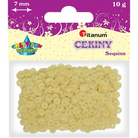 Titanum Craft-fun Cekiny Titanum Craft-Fun Series Okrągłe matowe kremowe