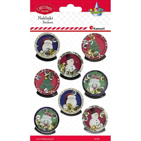 Titanum Naklejki świąteczne Craft-Fun Series kule cekinowe Titanum (57781)