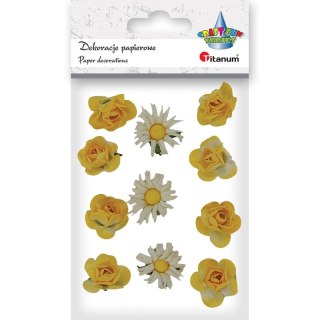 Titanum Ozdoba papierowa Craft-Fun Series Papierowe kwiatki na druciku Titanum (18BR-54)