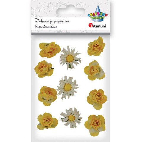 Titanum Ozdoba papierowa Craft-Fun Series Papierowe kwiatki na druciku Titanum (18BR-54)