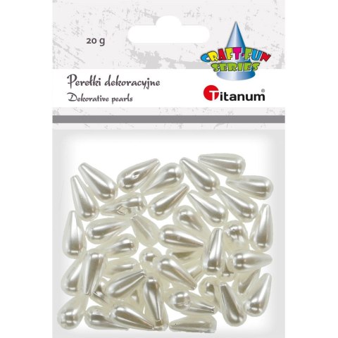 Titanum Perełki Craft-Fun Series krople biały perłowy Titanum (220079)