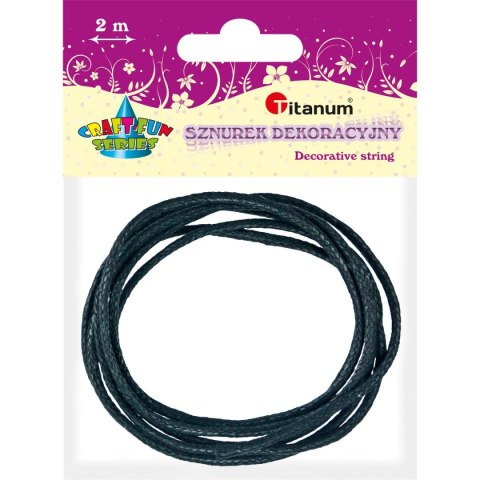 Titanum Sznurek Craft-Fun Series 2m Titanum (czarny)