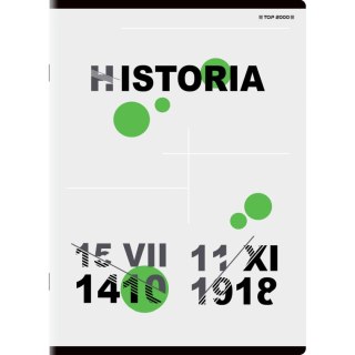 Top 2000 Brulion tematyczny historia A5 80k. 70g krata Top 2000 (400132312)