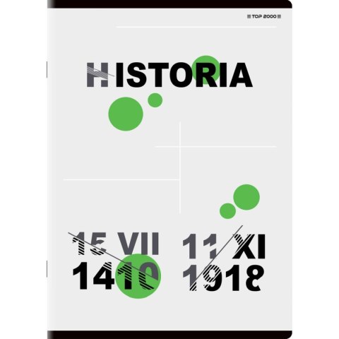 Top 2000 Brulion tematyczny historia A5 80k. 70g krata Top 2000 (400132312)