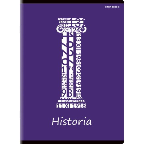 Top 2000 Brulion tematyczny historia A5 80k. 70g krata Top 2000 (400132312)