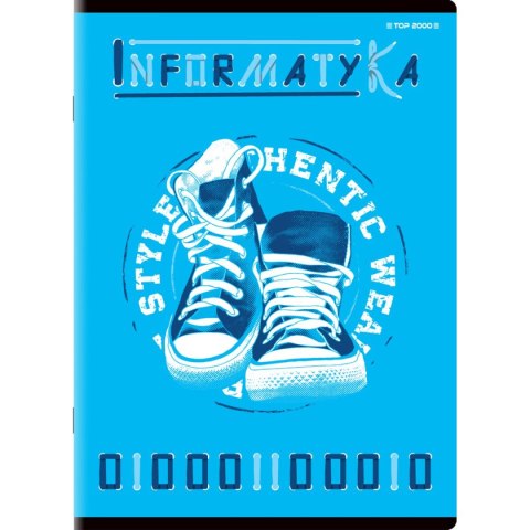 Top 2000 Brulion tematyczny informatyka A5 80k. 70g krata Top 2000 (400132321)