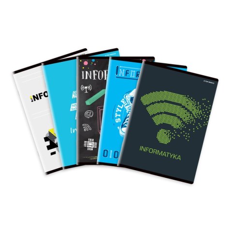 Top 2000 Brulion tematyczny informatyka A5 80k. 70g krata Top 2000 (400132321)