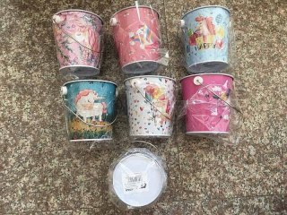 Adar Pojemnik na długopisy wiaderko metalowe jednorożec na kredki mix metal Adar (511767)