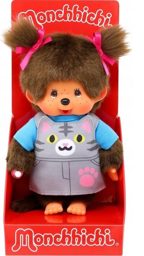 Alba Moli Pluszak Monchhichi małpka DZIEWCZYNKA W SUKIENCE Z KOTKIEM [mm:] 200 Alba Moli (3895)
