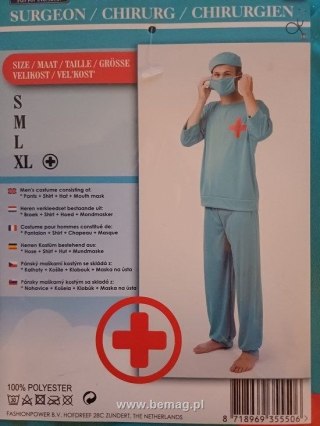 Bemag Kostium dla dorosłych, chirurg rozmiar XL Bemag