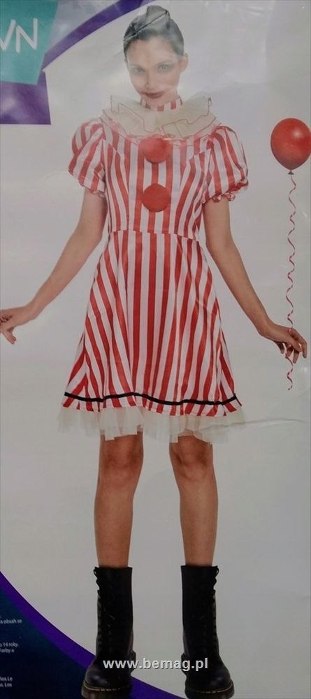Bemag Kostium dla dorosłych, damski Scary Clown Bemag