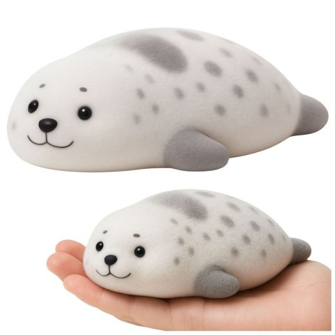 Best Way Gniotek Silikonowy Foka Z Sierścią Miękka Do Ugniatania Szara 12 cm Best Way (27274)